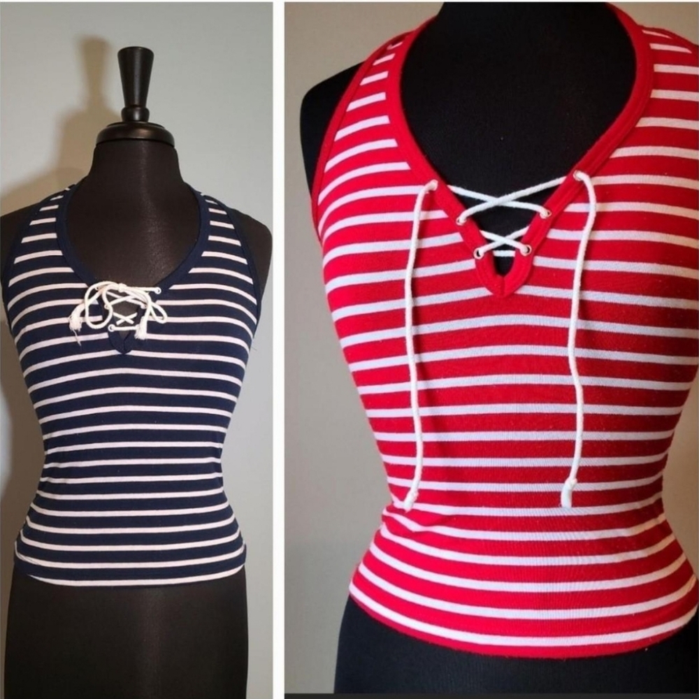 (2) Z.ro Collection Y2K vintage halter tops